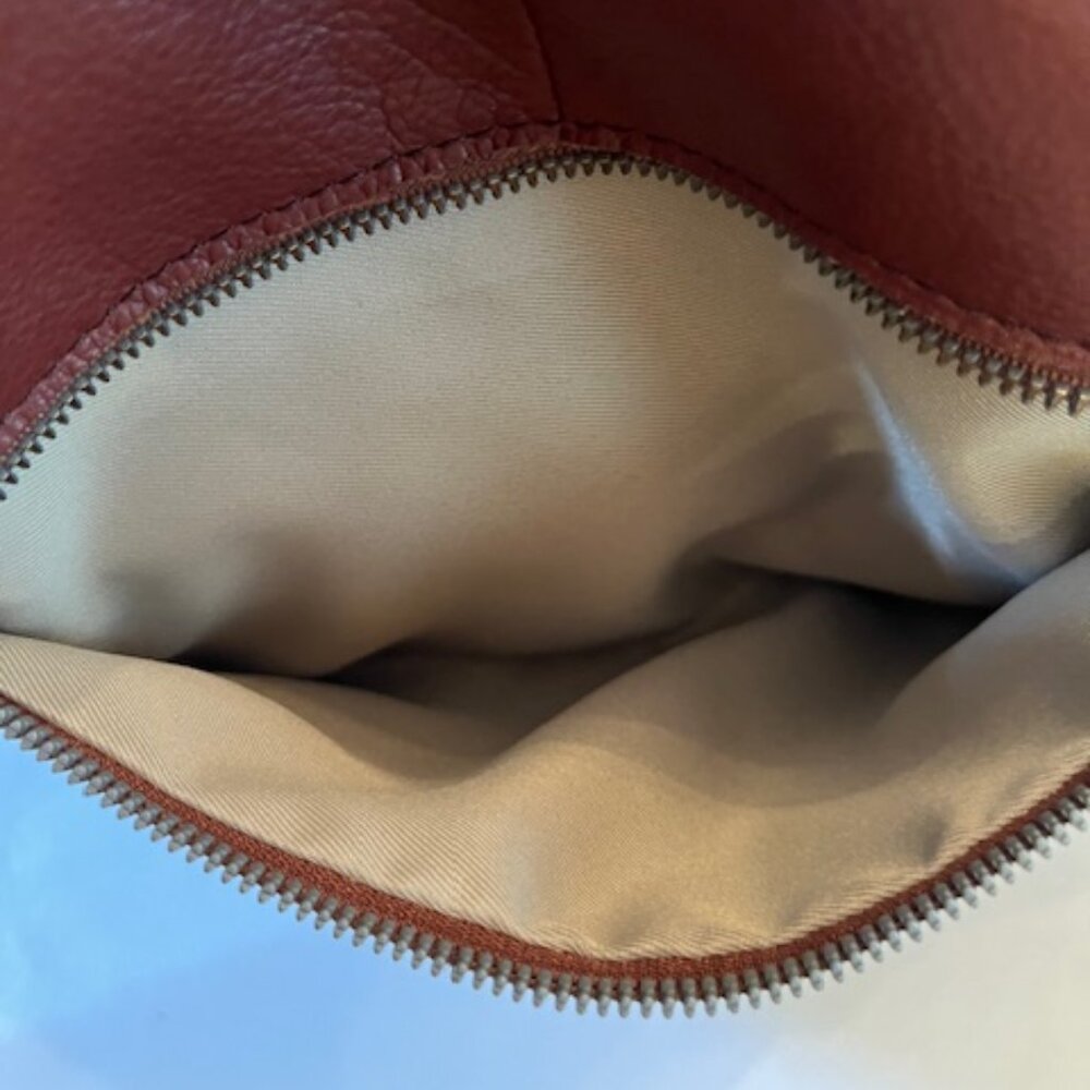 AMERICAN LEATHER CO | Delancy North-South Pebbled Leather Shoulder Bag-EUC - Picture 12 of 15